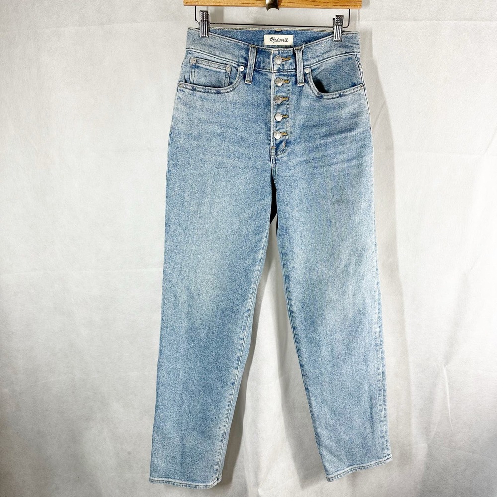 Madewell The Perfect Vintage Button Fly Straight Jean Size 25